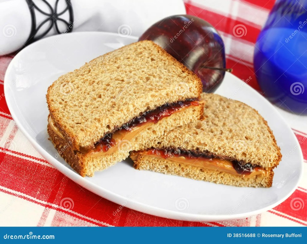 Peanut Butter And Jelly On Whole Wheat&nbsp;Bread